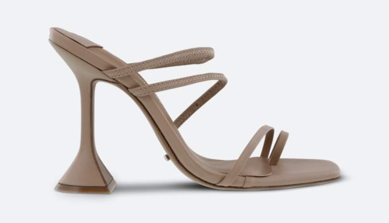 Sandales à talons pyramides "Stella Skin Capretto Heels", 131€, Tony Bianco