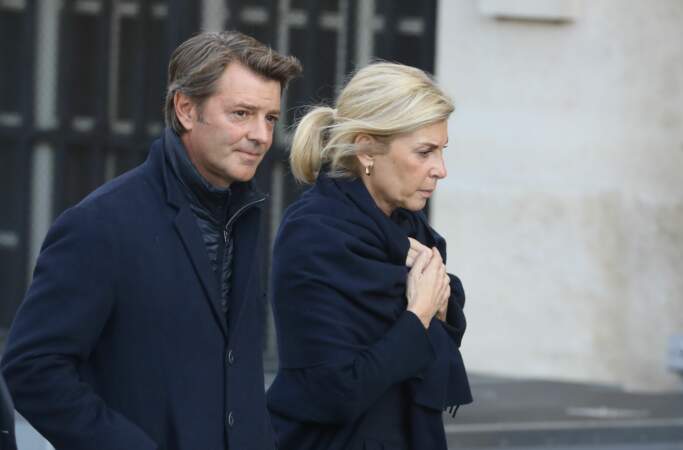 Le maire de Troyes François Baroin, en couple avec Michèle Laroque, en 2019 à Paris