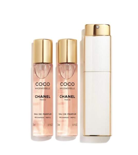 Coco Mademoiselle Eau de Parfum Twist & Spray, Chanel, 112 € les 3x20ml