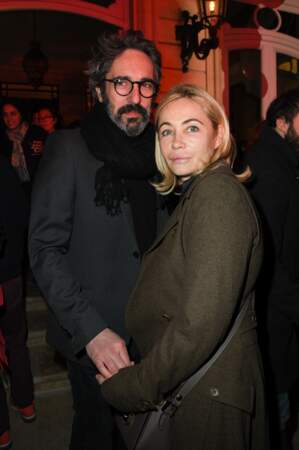 Emmanuelle Béart et son mari Frédéric Chaudier  à la soirée du 10ème anniversaire de l'agence audiovisiuelle "Flair production" à l'hôtel "Le Marois" à Paris le 28 mars 2019.