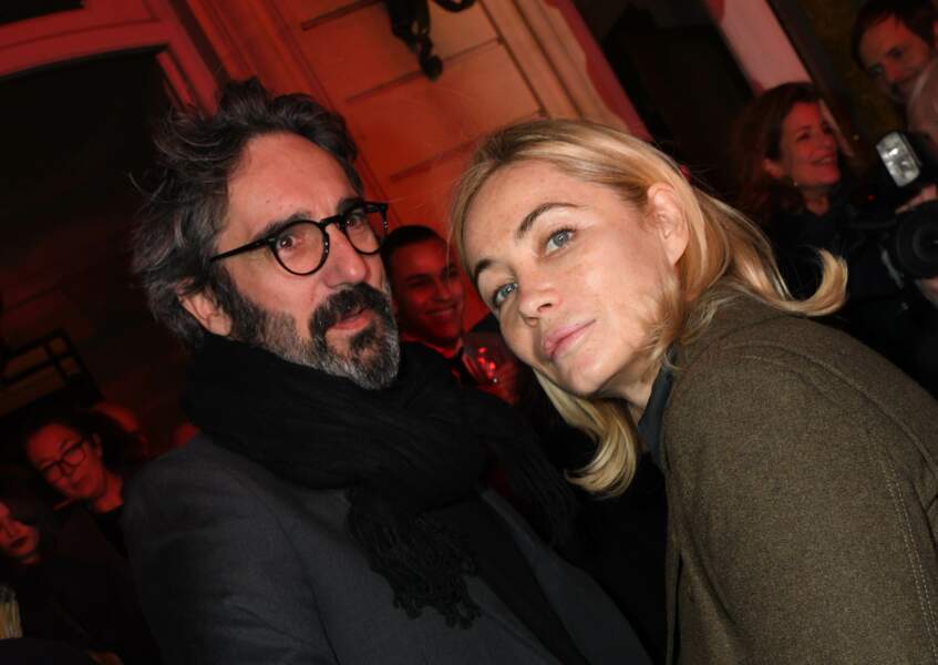 Emmanuelle Béart et Frédéric Chaudier à la soirée du 10ème anniversaire de l'agence audiovisiuelle "Flair production".