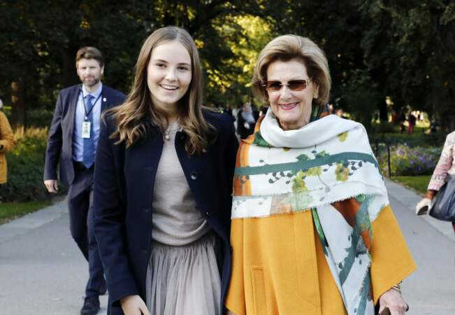 La princesse Ingrid Alexandra et la reine Sonja de Norvège à Oslo le 17 septembre 2019
