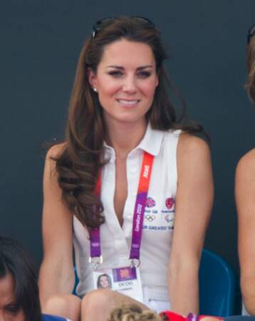 Kate Middleton décontractée en 2012 lors des Jeux-Olympiques de Londres.
