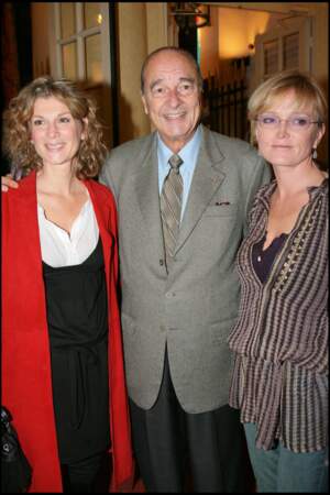 2007 : Michèle Laroque avec Jacques et Claude Chirac.