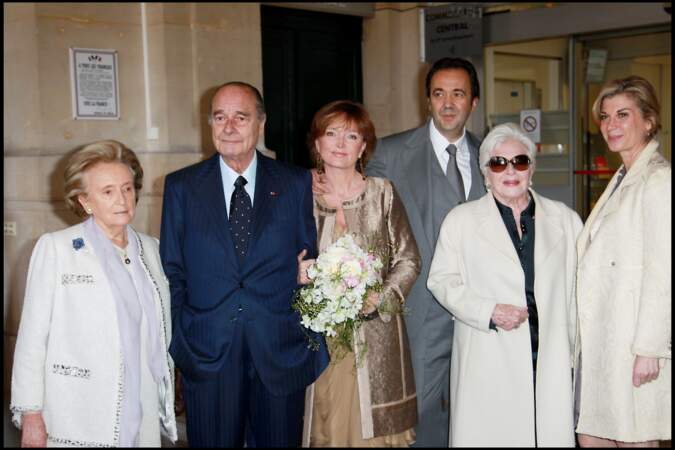 2011 : Michèle Laroque au mariage de son amie Claude Chic avec Frédéric Salat Badoux.