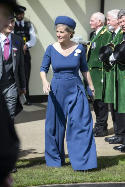 Sophie Rhys-Jones, comtesse de Wessex, lors de la réunion hippique d'Ascot, le 20 juin 2019.
