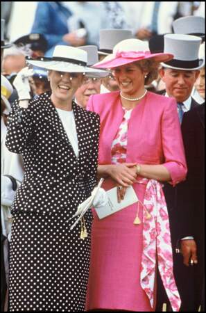 La princesse Diana et Sarah Ferguson à Ascot