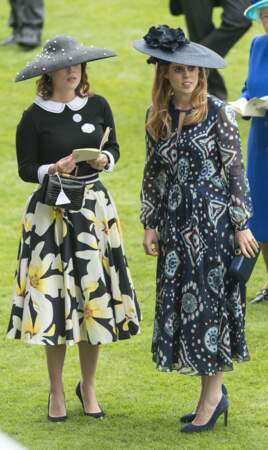 Eugenie d'York et la princesse Beatrice d'York le 18 juin 2016.