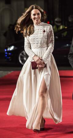Kate Middleton, cheveux au vent pour un festival de cinéma le 3 novembre 2016.