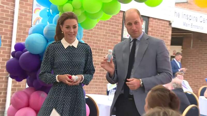 Kate Middleton et le prince William, lors d'une visite à l'hôpital Queen Elizabeth Hospital à King's Lynn, le 5 juillet 2020.