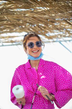 Lors de cette sortie, la reine Rania de Jordanie est apparue tout sourire