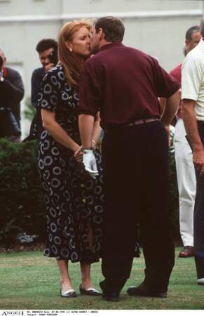 Sarah Ferguson et le prince Andrew, au tournoi de golf de Wentworth, le 7 août 1995. 