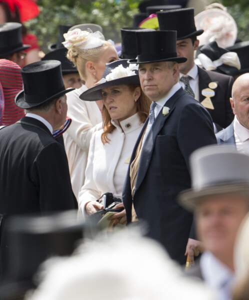 Le prince Andrew et Sarah Ferguson, lors des courses hippiques du Royal Ascot, le 17 juin 2016.