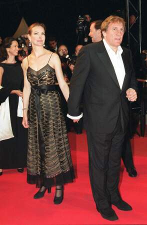 Gérard Depardieu et Carole Bouquet lors du festival de Cannes en 2001.