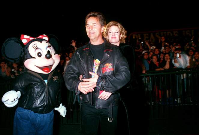 Don Johnson et Melanie Griffith lors de l'inauguration d'un restaurant à Orlando en 1994.