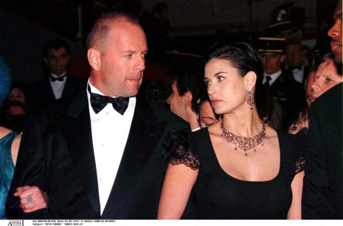 Demi Moore et Bruce Willis lors du festival de Cannes en 1997