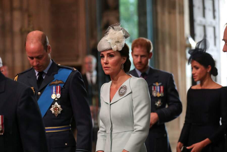Kate Middleton et Meghan Markle s'étaient retrouvées à l'abbaye de Westminster pour le centenaire de la RAF à Londres en juillet 2018.