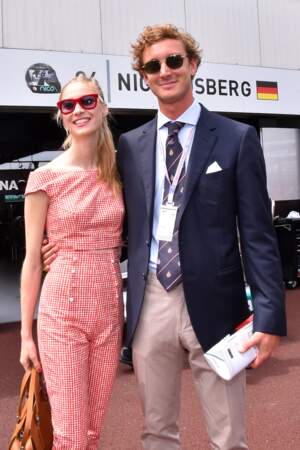 Pierre Casiraghi et Beatrice Borromeo au Grand Prix de Formule 1 de Monaco à Monte-Carlo, le 23 mai 2015.