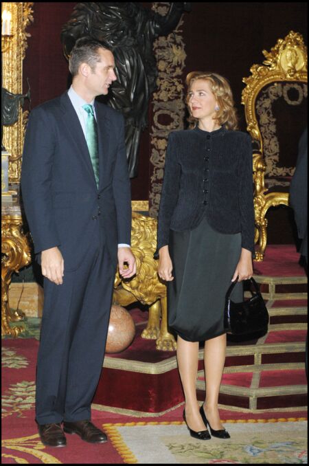 L'infante Christina et son mari Inaki Urdangarin. Elle est la seconde fille de Juan Carlos Ier et de la reine Sofia et soeur de l'actuel roi Felipe VI.