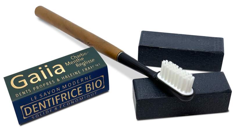 Dentifrice Solide, Gaiia, 7,90 € / recharge 6,90 €, sur gaiia-shop.com, en magasins bio et pharmacies.