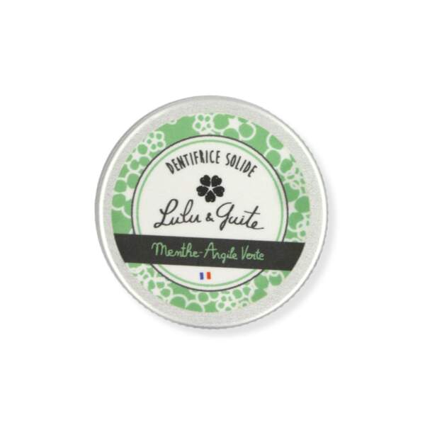 Dentifrice solide fraîcheur Menthe et Argile Verte Vegan & Bio, Lulu & Guite, (rechargeable)  9 €, sur luluetguite.fr