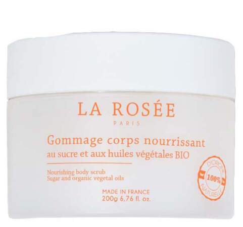 Gommage Corps, La Rosée, 16,90€, pharmacies et parapharmacies