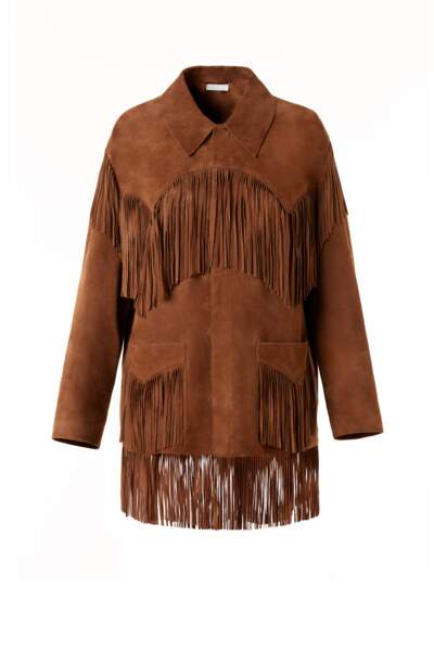 Manteau à franges, 645€, P.A.R.O.S.H sur farfetch.com