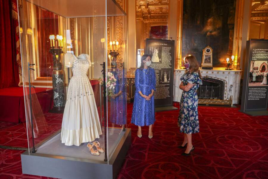 Ce mercredi 23 septembre, Beatrice d'York était présente au château de Windsor, où est désormais exposée sa robe de mariée