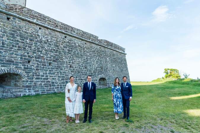 La famille royale de Suède se réunit à l'occasion de l'anniversaire de la princesse Victoria, le 14 juillet à Borgholm