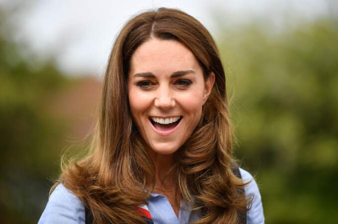 Kate Middleton, radieuse, a rendu visite à un club de scouts "2th Northolt Scouts" à Londres, le 29 septembre 2020.