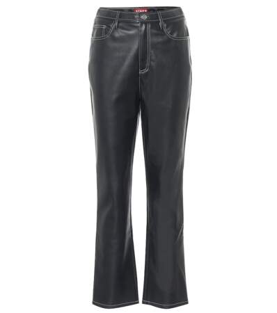 Pantalon Elie à taille haute en cuir synthétique, 350€, Staud sur Mytheresa.com