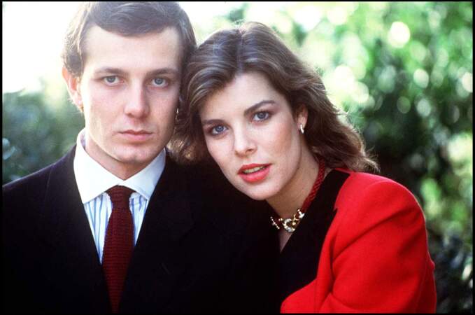 Caroline de Monaco et Stefano Casiraghi, le 29 décembre 1983