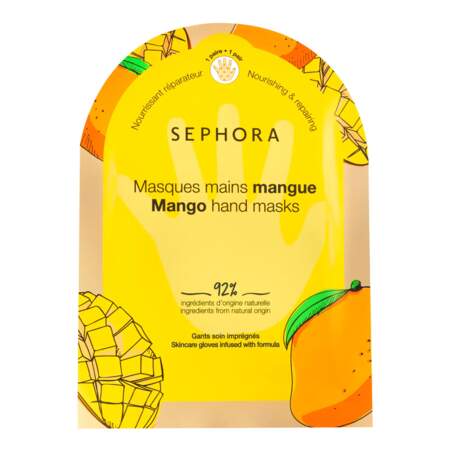 Masque Mains mangue, Gants Imprégnés, Sephora, 4,99€