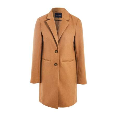 Manteau droit boutonné, 99,99€, bonobo sur laredoute.fr
