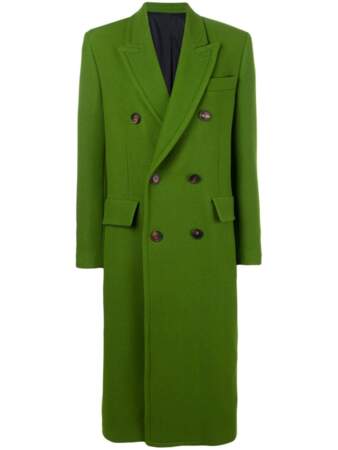 Manteau long vert, 410 €, Ami 