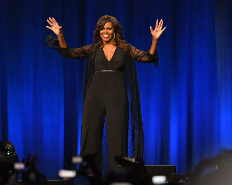 Michelle Obama fait la promotion de son livre 'Becoming', en Floride, le 10 mai 2019.