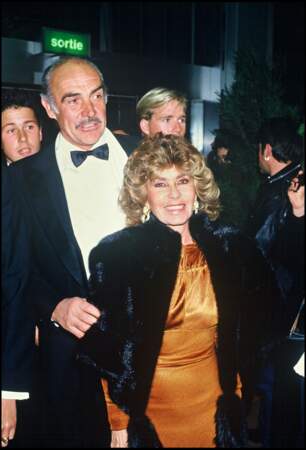 L'acteur Sean Connery et sa femme en 1987 aux César