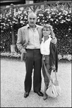 L'acteur Sean Connery et sa femme Micheline Roquebrune en 1981 à Deauville