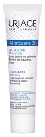Crème Kératosane 30 anti callosités, Uriage, 8,99€, en pharmacies et parapharmacies. 