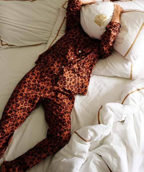 Pyjama en coton léopard - Holi Holi, 95€