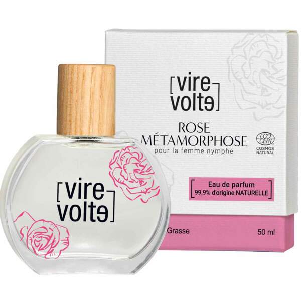 Eau de parfum Rose Métamorphose, Virevolte, 50 ml, 75€, sur parfumsvirevolte.com