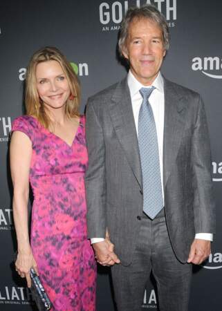 Michelle Pfeiffer et son époux, David E.Kelley, pour la première de "Goliath", à West Hollywood, le 29 septembre 2016. 