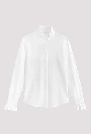Chemise blanche fluide à co, 175€, Claudie Pierlot