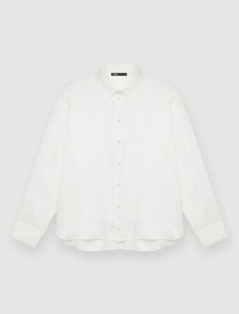 Chemise blanche en soie, 195€, Maje