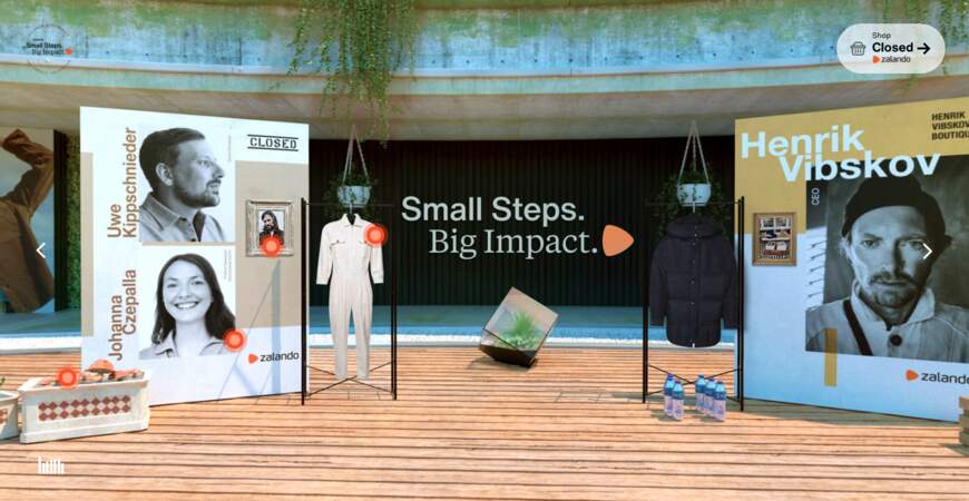 La greenhouse virtuelle de Zalando de la collection green "Small Steps. Big Impact"