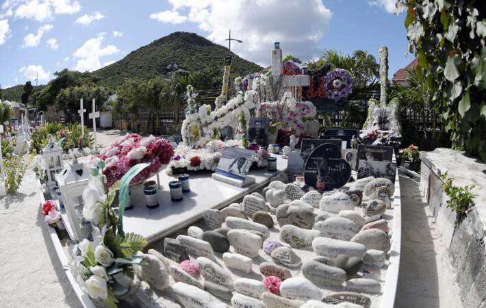 La tombe de Johnny Hallyday est recouverte de fleurs de toutes les couleurs
