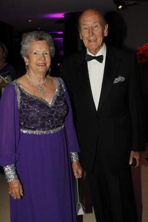 Valéry Giscard d'Estaing et sa femme Anne-Aymone très élégants lors d'un gala à l'Opéra Bastille en 2012.