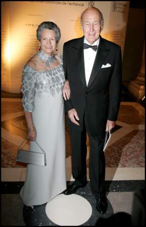 Valéry Giscard d'Estaing et sa femme Anne-Aymone au château de Versailles en 2008.