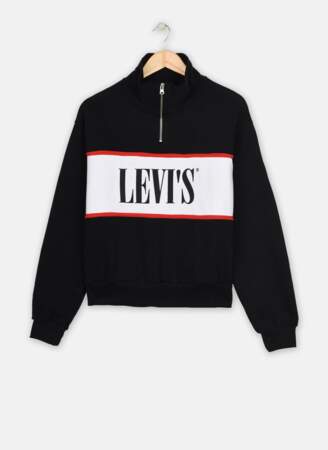 Sweat-shirt à logo et col zippé - Levi's, 60 €