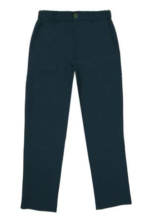 pantalon Nara, laine vierge mohair Duck blue, 140€, Noyoco 